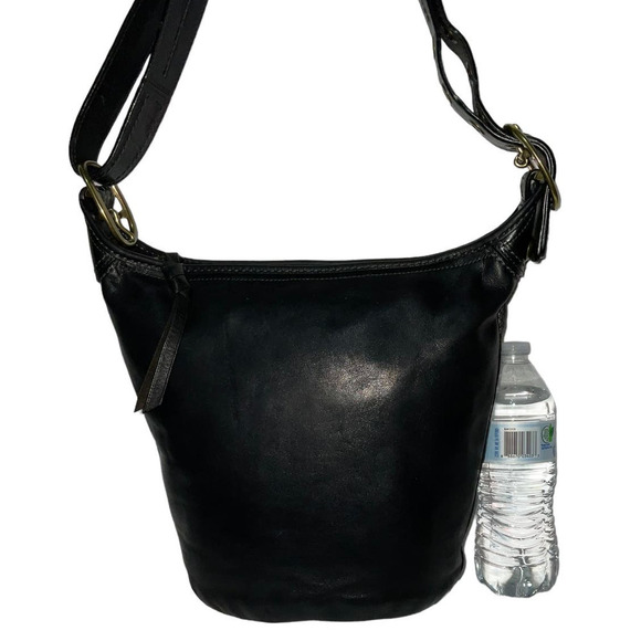 Coach Vintage Bleecker Tattersall Duffle Bucket Bag 11422 Black - Picture 11 of 11